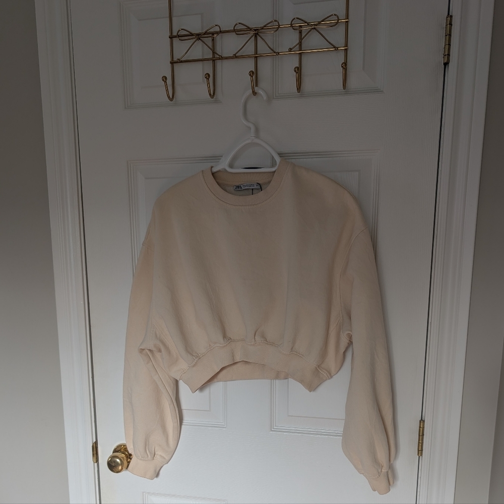 Zara Cream Crop Top